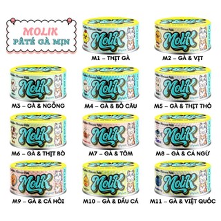 Pate MOLIK 85G 25 vị dành cho chó mèo