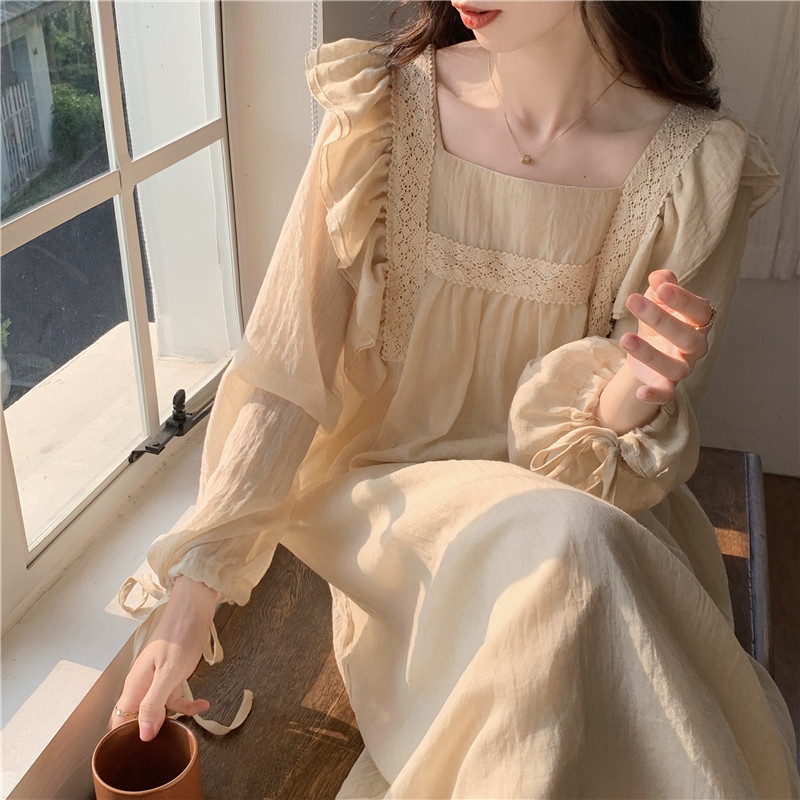 Đầm ngủ nữ từ cotton mềm mại, style ngọt ngào – bộ loungewear chất