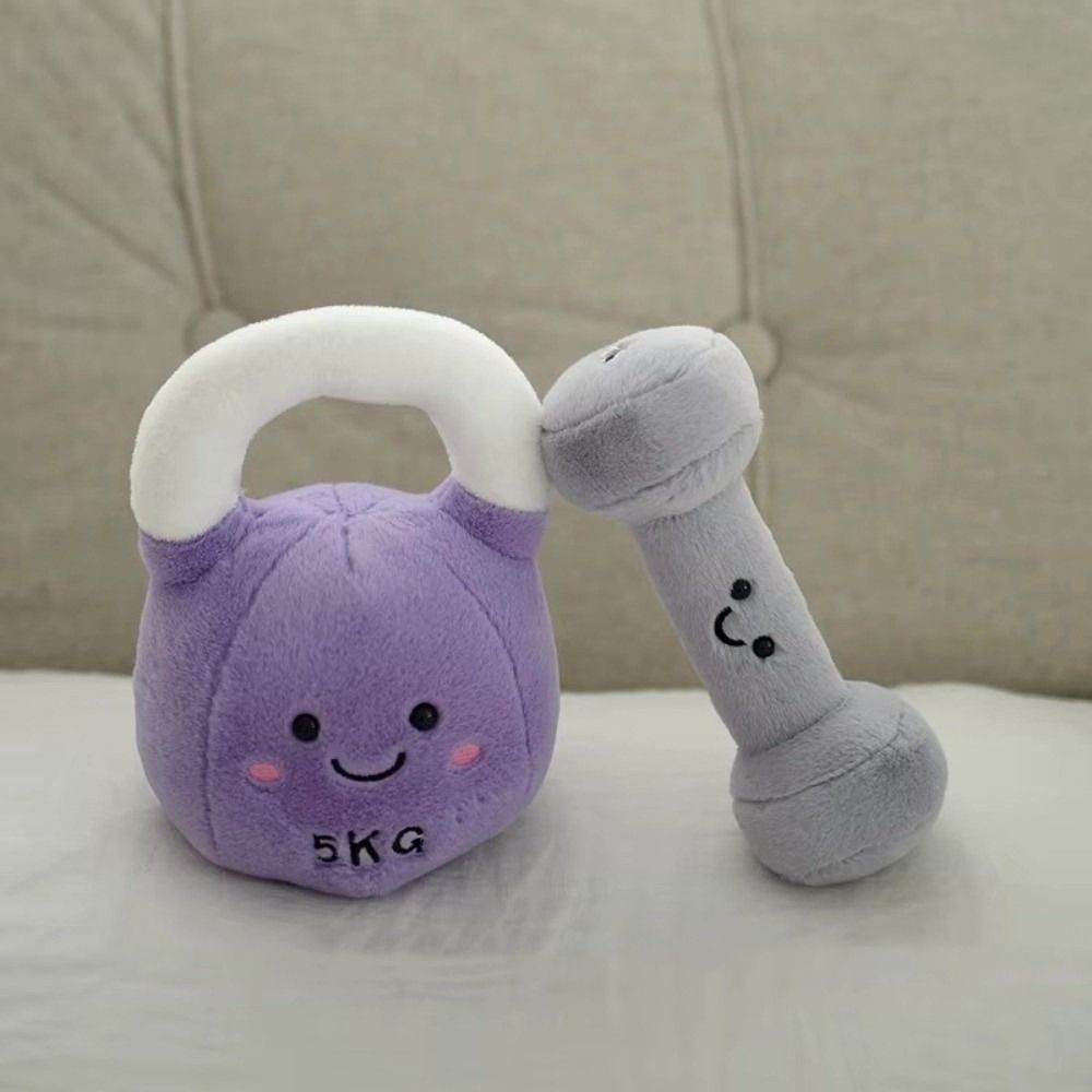 SEYAWSON Gối Nhồi Bông, Thiết Bị Thể Dục Mô Phỏng Kettlebell Quả Tạ Đồ Chơi Sang Trọng, Trang Trí Phòng Dễ Thương Kawaii Sang Trọng Đồng Hành Búp Bê Sinh Nhật Quà Tặng Giáng Sinh Cho Bé