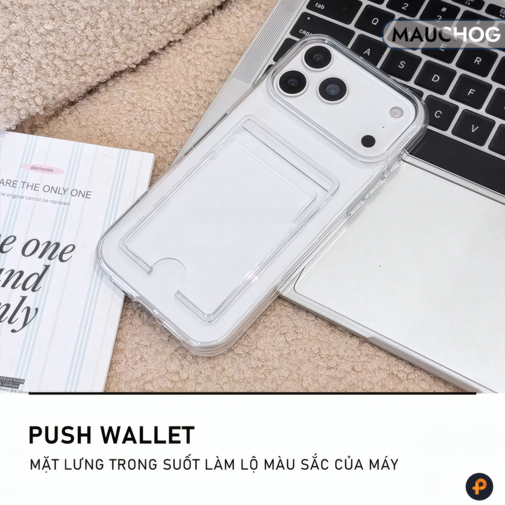 Ốp Đựng Thẻ Trong Suốt Chống Sốc Bảo Vệ Camera Cho Điện Thoại iPhone 17 Pro Max 16 15 14 13
