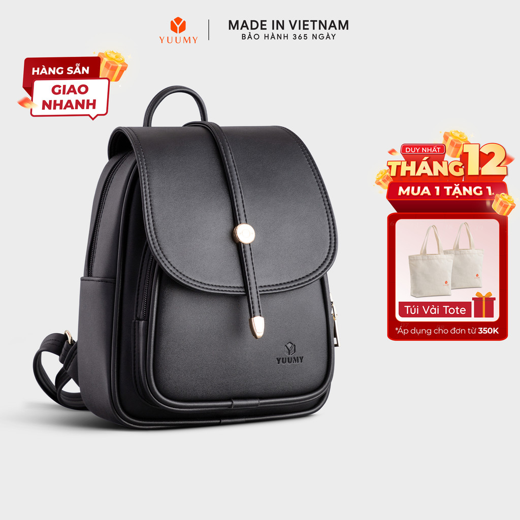 Balo Yuumy (Thời trang nữ cỡ trung nắp gập - Balo da Seasand YBA48)