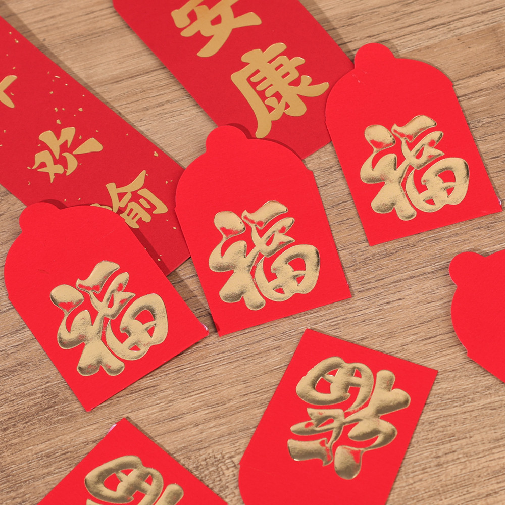 [Bán buôn] Bộ phong bì giấy đỏ Mini lễ hội - Hong Bao truyền thống dành cho quà tặng năm mới của Trung Quốc & trang trí tiệc