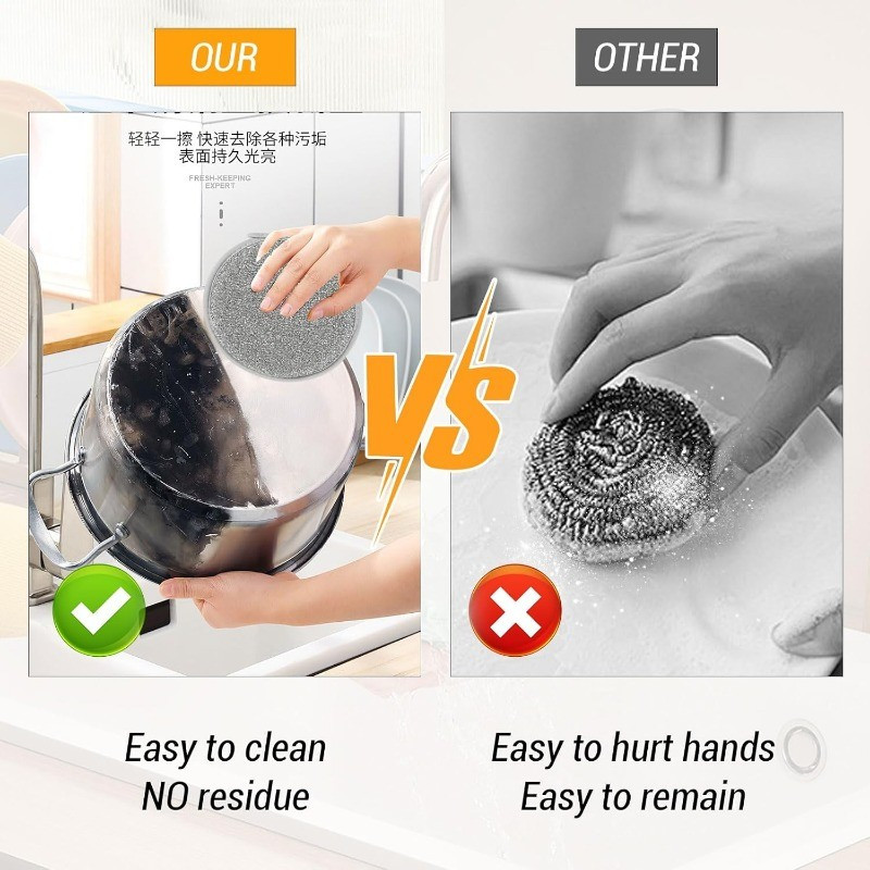 3 / 6 / 9 Chiếc Vải Vệ Sinh Hai Mặt Nhà Bếp / Tròn Chống Trầy Xước Dây Thép Rửa Bát Rags
