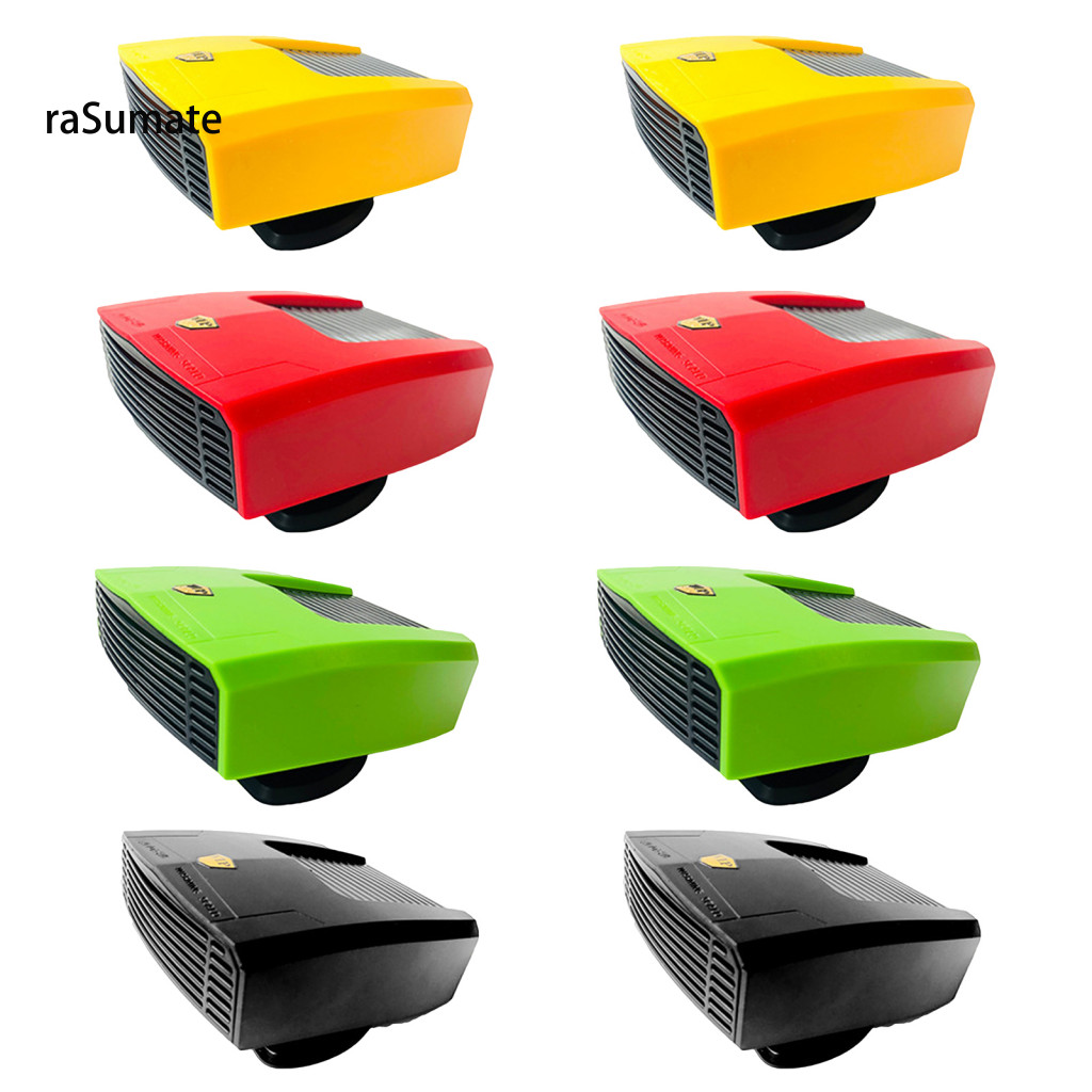 < rasumate > Máy sưởi ô tô 12V / 24V Làm nóng nhanh 2 trong 1 Xoay 360 độ Kính chắn gió ô tô rã đông Đồ dùng xe