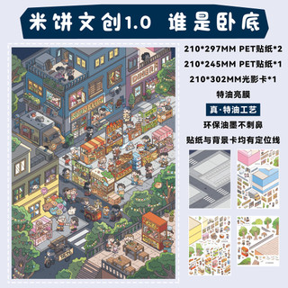 Cơm Crackers Văn Hóa Sáng Tạo 1.0 Thứ Tư Bom Ai Undercover Cảnh Quan Dán Thu Nhỏ Cảnh Sổ Tay DIY Handmade Dán