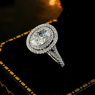 ❤ Cổ Điển Nhấp Nháy Hoa Đá Cắt Moissanite Full Kim Cương Bồ Câu Trứng Nhẫn Nữ Tiệc Cưới Trang Sức