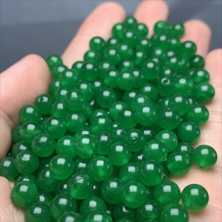 Đá trong suốt màu jasper 6mm, hạt tròn rời để tự làm vòng tay