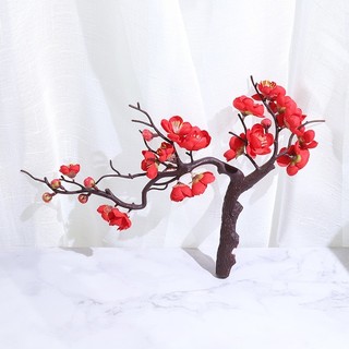 Hoa Mai Giả Decor Trang Trí Tết Cành Đào Đông Đẹp Như Thật 36cm Phụ Kiện Cắm Bình Cao Cấp Lụa Nhựa Nhiều Màu Sắc Đỏ Hồng Trắng Quà Tặng Ý Nghĩa May Mắn Tài Lộc Sang Trọng Hiện Đại Văn Phòng Khách Bàn Làm Việc