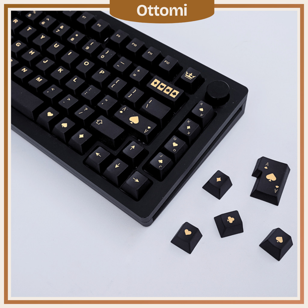 Keycap Black & Gold Chiến Thắng Hoàng Kim, Cherry Profile, Nhựa PBT Dày 134 Nút, In Dye-sub 5 Mặt | BigBuy360 - bigbuy360.vn