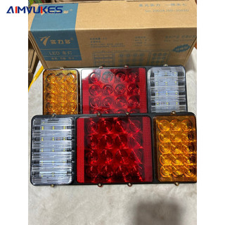 Đôi đèn hậu xe tải led 3 ngăn 2003A chống nước điện 12v 24v. (Giá 1 đôi).