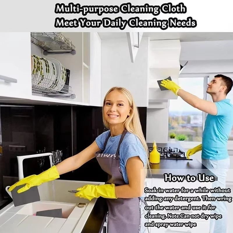 5 / 10 Chiếc Vải Thủy Tinh Làm Sạch Ma Thuật / Vải Giặt Không Xơ Có Thể Tái Sử Dụng / Khăn Đa Năng Kính Windows