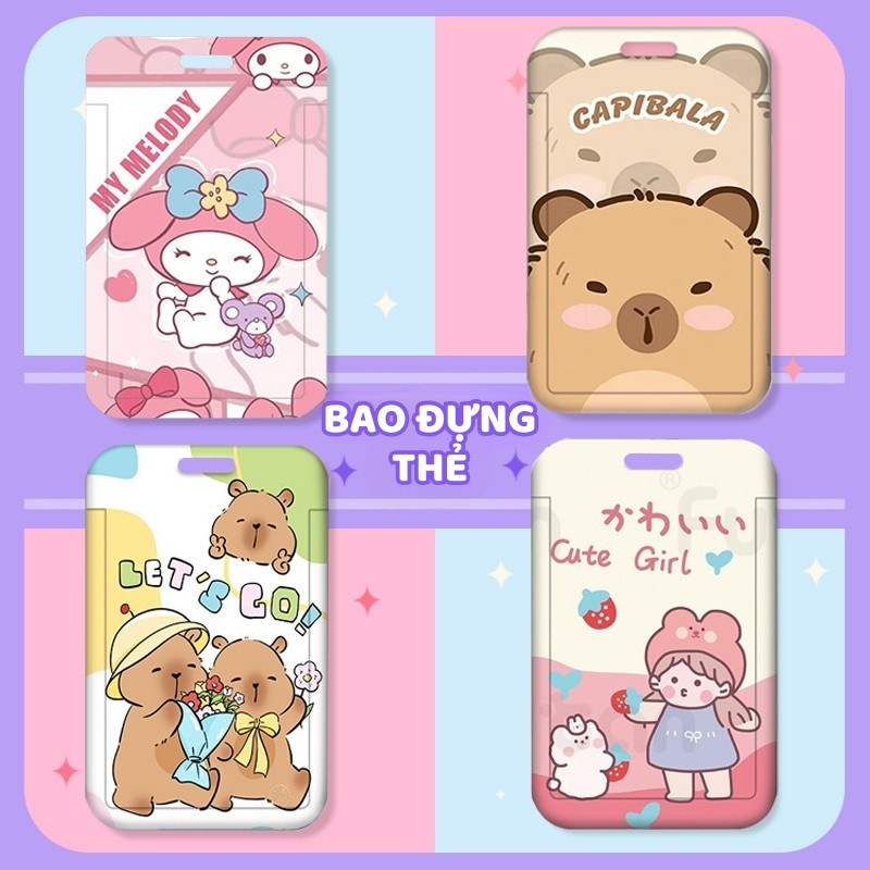 Dây Đeo Thẻ Học Sinh Hoạt Hình Cute – Bao Đựng Thẻ Sinh Viên Xinh Xắn, Phù Hợp Đi Học Mỗi Ngày