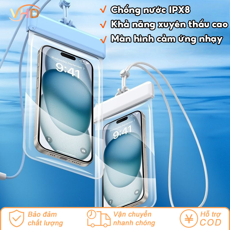 Túi Đựng Điện Thoại Chống Nức IPX8 - Dùng Được Face ID, Đi Bơi Lội, Lặn Biển & Du Lịch Ngoài Trời