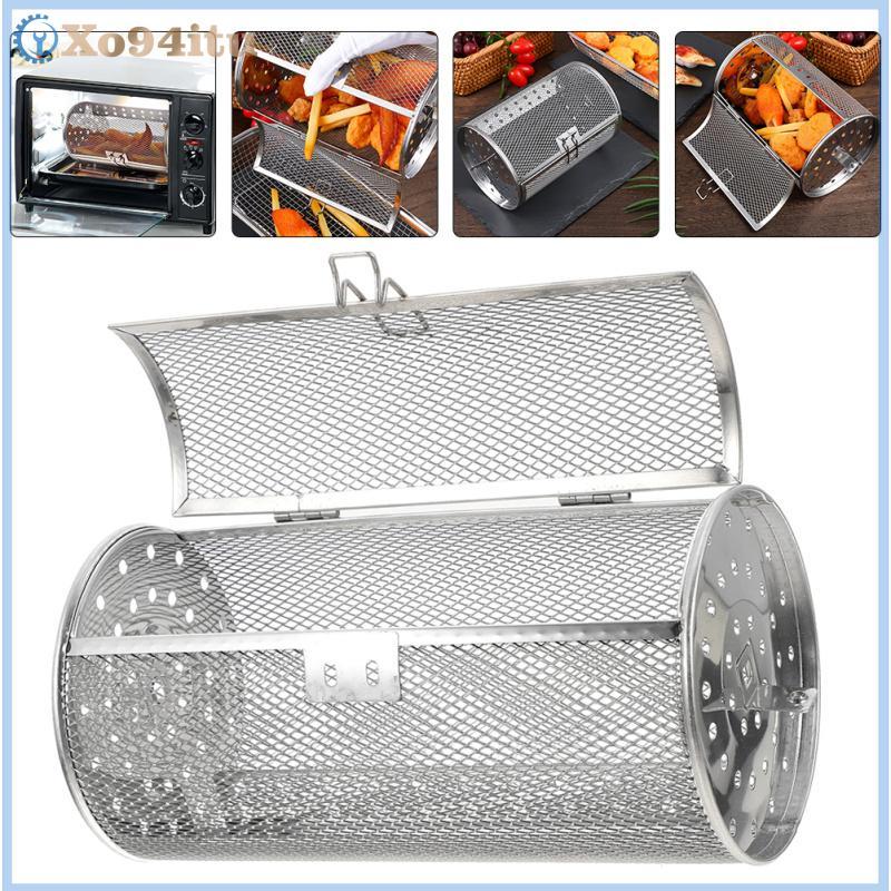 XOITU Thép Không Gỉ Nướng Rotisserie Lò Nướng Cho Nhà Bếp Chiên Giỏ Cà Phê Đậu Nướng Lồng Trống Giá Nồi Chiên Không Khí Phụ Kiện Đa Năng VN