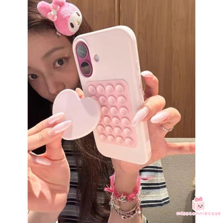 Cốc Hút Màu Đơn Giản DIY Màu Trơn Trái Tim Tình Yêu Gương Trang Điểm Tương Phản Búp Bê 3D Silicone Hút Miếng Lót Cho Vỏ Điện Thoại Cố Định Cốc Hút Lưng Dính