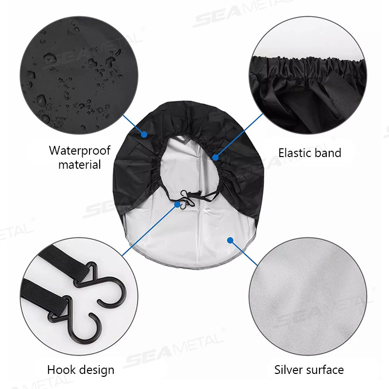 SEAMETAL Dự Phòng Lốp Xe Chống Thấm Nước Ô Tô Bảo Vệ Bánh Xe Chống Nắng Vỏ Bánh Xe Ô Tô Cho Nắng Mưa Tuyết Bảo Vệ Lốp