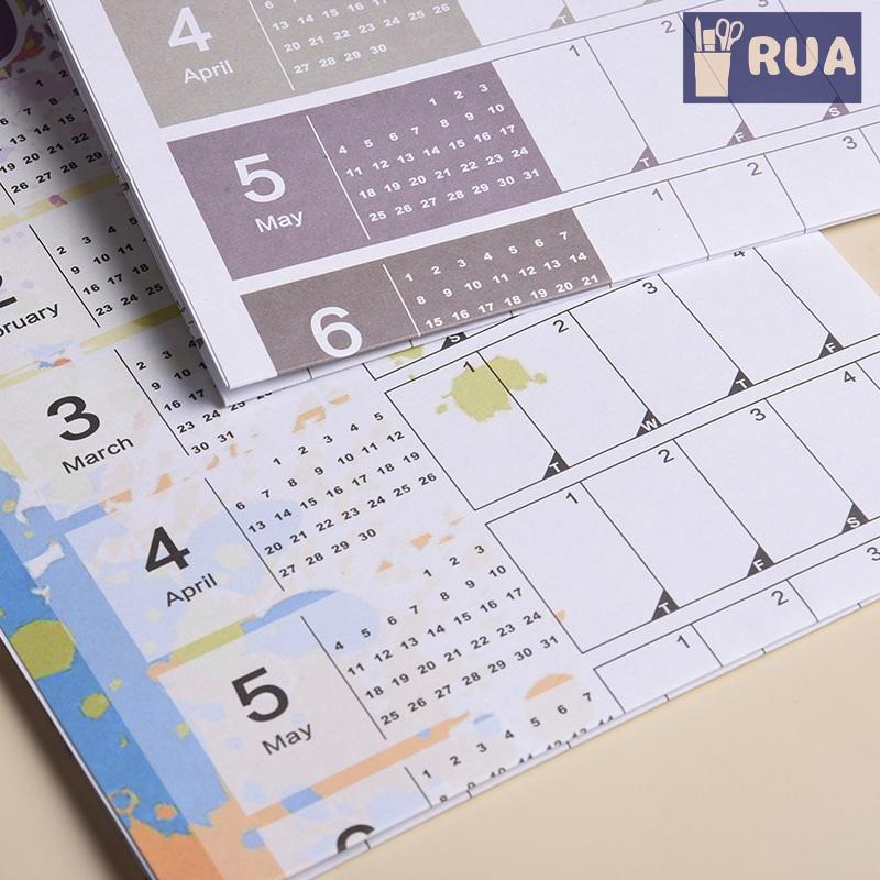 RUA 2026 Lịch Treo Tường Hàng Năm Poster Có Miếng Dán Lịch Lập Kế Hoạch Lớn Tổ Chức Văn Phòng Tại Nhà Quản Lý Thời Gian Lịch Trình Công Cụ Mới