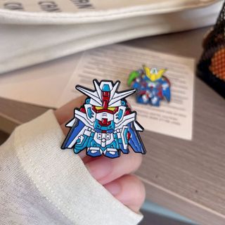 2 Cái / bộ Gundam Robot Di Động Phù Hợp Với Trâm Cài Anime 2D Ngoại Vi Huy Hiệu Túi Trang Trí Pin