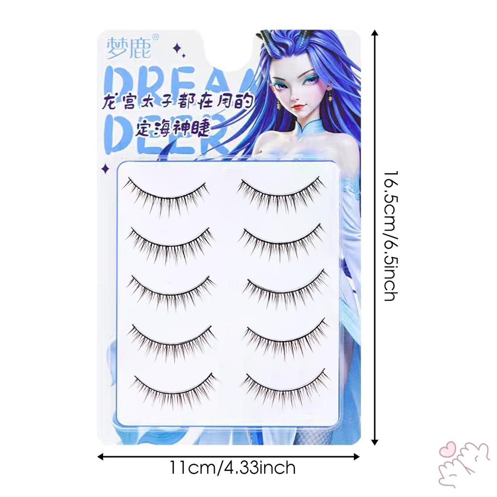 Full Strip Lông Mi Giả Tự Nhiên Dày Đặc Với Dây Cotton Co Giãn Cao Để Mặc Hàng Ngày Màu Đen C-Curl