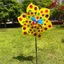 YOLOGO Hoạt Hình Nhiều Màu Sắc Cối Xay Gió Truyền Thống, Nhiều Phong Cách Xoay Gió Spinner, Mặt Cười Ong Đường Kính 38cm PVC Đứng Bãi Cỏ Hoa Pinwheel