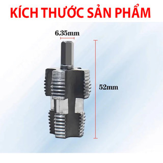 Đầu tạo ren ống lắp máy khoan MẪU MỚI, Dụng cụ tạo ren ống nước kích thước 1 / 2In 3 / 4
