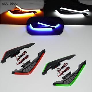 [sportoutdoor] 2 Chiếc Gió Cố Định Có Đèn LED Dính Trang Trí Miếng Dán Xe Máy Mặt Trước Cánh Gió Winglets Bộ Cánh Khí Động Học Cánh [out]