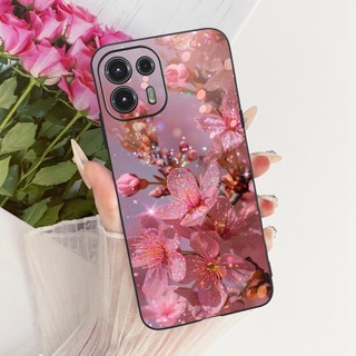 Vỏ Mới Cho Motorola Edge 20 Lite / Edge 20 Fusion Ốp Điện Thoại XT2130-1 Hoa Bướm Thời Trang Mềm Màu Đen TPU Silicone Cover