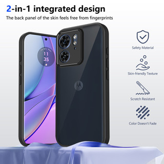 Dành Cho Motorola Moto Edge 40 Ốp điện thoại Cứng Mờ Da-Cảm Giác Mềm Khung TPU Chống Sốc Mỏng Vỏ