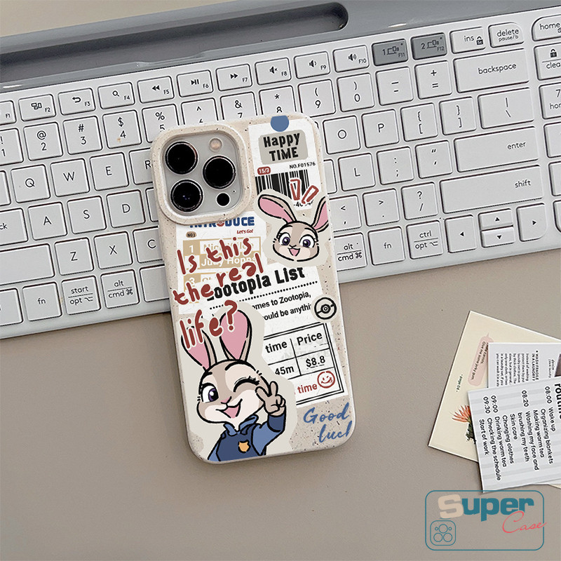 Ốp Lưng Tương Thích Cho IPhone 17 16 11 15 13 14 12 Pro Max Air XR X XS Max 16 8 14 15 6 6s Plus SE 2020 Hoạt Hình Thời Trang Dễ Thương Fox Bunny Cặp Đôi Zootopia Bìa Mềm