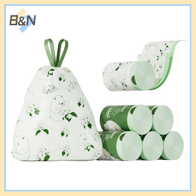 B & N In Túi Đựng Rác Di Động Dày Hoạt Hình Nhà Bếp Phòng Tắm Túi Đựng Rác Dây Rút Dùng Một Lần.