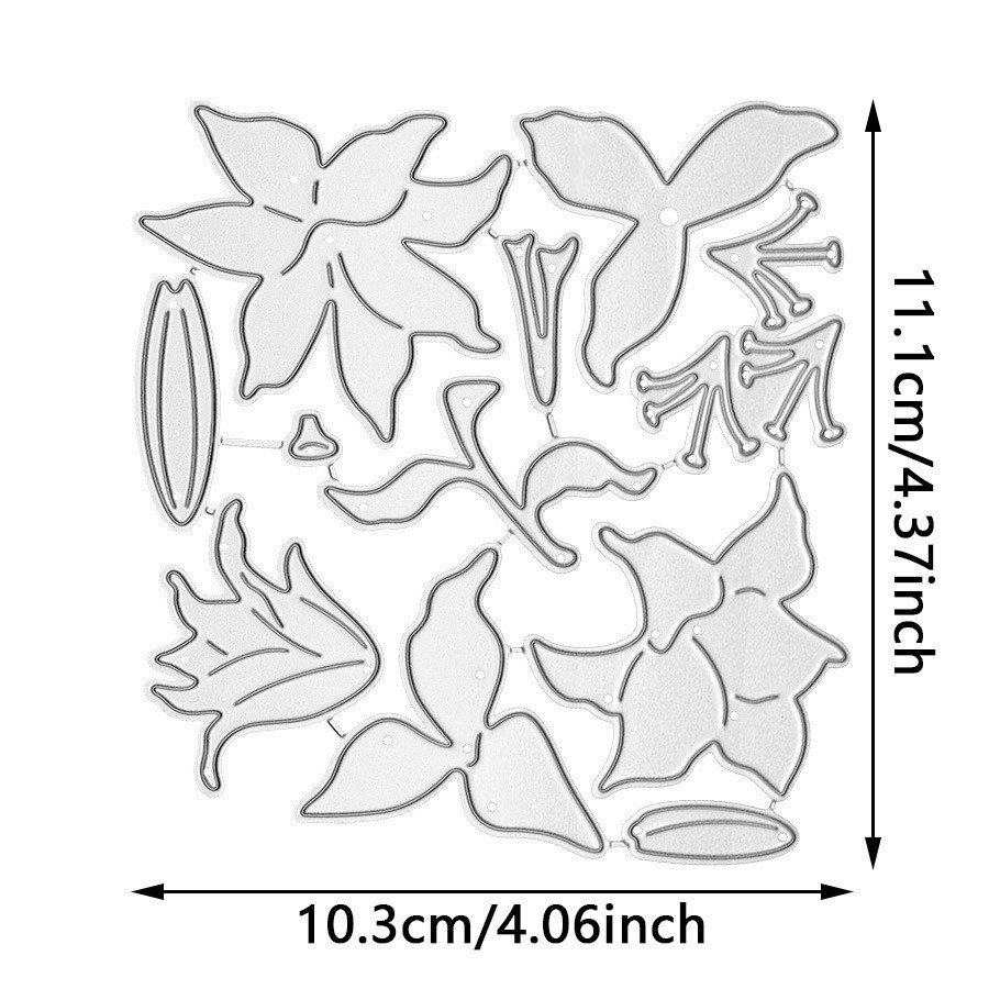 Hoa Kết Hợp Kim Loại Thép Carbon Cắt Khuôn DIY Dập Nổi Mẫu Sổ Lưu Niệm Album Ảnh Thiệp Chúc Mừng Cắt Chết Giấy Nghệ Thuật Khuôn