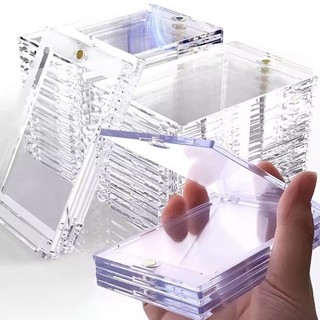 1 / 3 / 5 Cái 35PT Vỏ bảo vệ thẻ từ tính cho ảnh thần tượng - Giá đỡ hiển thị thẻ thể thao trong suốt cứng