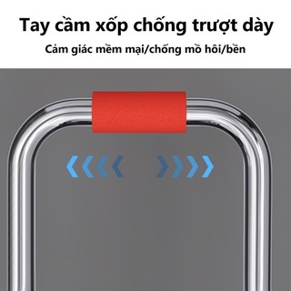 Xe đẩy hàng khung thép gấp gọn bằng thép không gỉ, không biến dạng, bền và chắc chắn, xe kéo mua sắm chợ