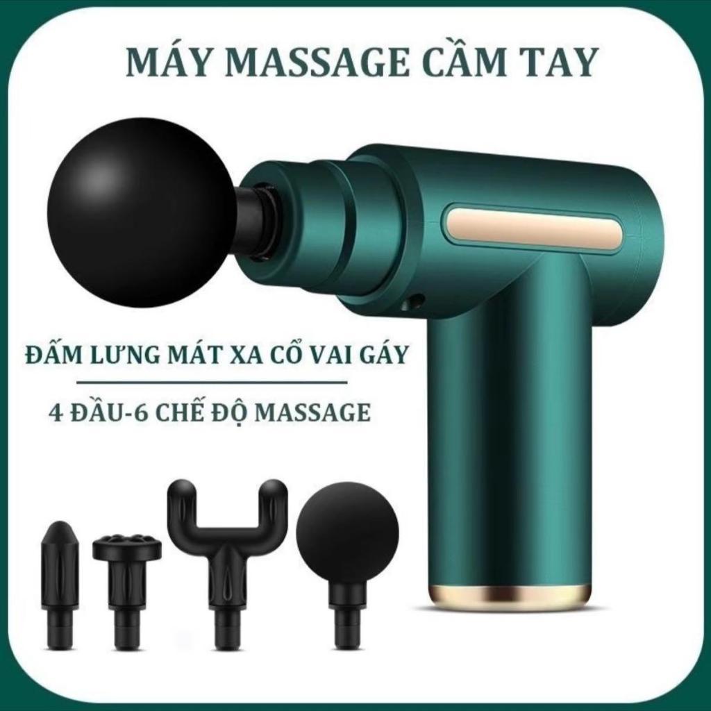 Máy massage cầm tay 4 đầu 6 chế độ cổ vai gáy
