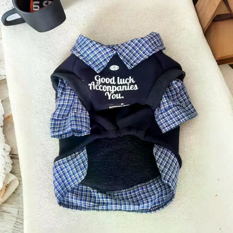 Chó Nhỏ Thu Đông Màu Sắc Phù Hợp Với Phong Cách Polo Quần Áo Thú Cưng Tất Cả Trận Đấu Ấm Áp Hai Chân Quần Áo Cho Chó