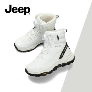 Giày Bốt Tuyết JEEP Nữ Lót Lông Cừu Dày Ấm Áp Cao Đế Dày Chống Trơn Trượt Ngoài Trời Mùa Đông Mặc @