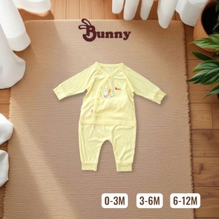Bộ dài sơ sinh cúc chéo cao cấp Bunnybaby cho bé 0-12M chất tăm lụa mềm mịn