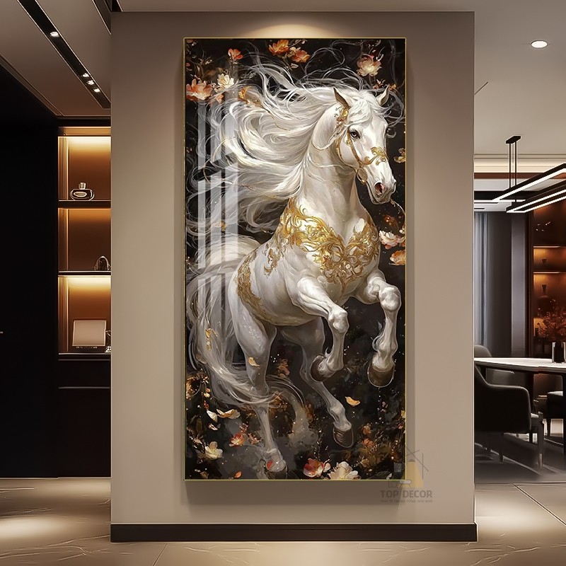 Tranh Treo Decor "Ngựa Nghệ Thuât" Tranh Decor - Tranh Treo Phòng khách, Tranh Treo phòng ngủ, Tranh tráng gương cao cấp