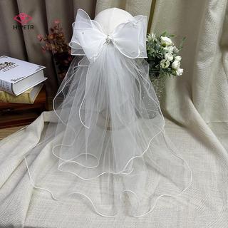 HWETR Thanh Lịch Đôi Nơ Cô Dâu: Mũ Ren Tinh Tế Cho Đám Cưới Của Bạn Với Nơ Trắng Thánh Kẹp Tóc Cho Đám Cưới Mũ Đội Đầu Mới