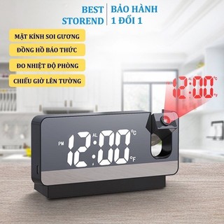 Đồng Hồ Điện Tử Để Bàn Có Đèn Led Chiếu Thời Gian Lên Tường, Làm Đèn Trang Trí Phòng Ngủ Tiện Lợi