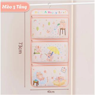 Túi Treo Tường Đựng Đồ Lót Tất Đa Năng Vải Canvas Chống Thấm Thiết Kế Treo Tủ, Treo Tường Gọn Gàng