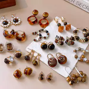 Bông tai zircon kim bạc, phong cách cổ điển, thời trang, đa năng, nhẹ nhàng sang trọng và bông tai cao cấp