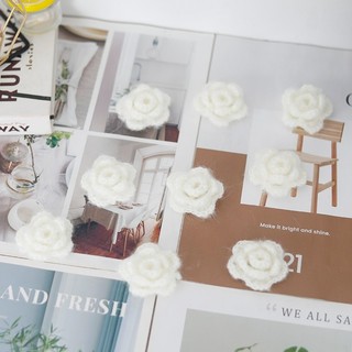 Hoa len handmade mini crochet rose thủ công phụ kiện kẹp tóc trang trí áo DIY 10 bông nhiều màu sắc móc sẵn quà tặng sợi cotton tinh tế nhỏ nhắn đính túi xách làm scrapbooking mỹ thuật chất lượng cao đẹp xinh xắn dệt kim 3d đa năng