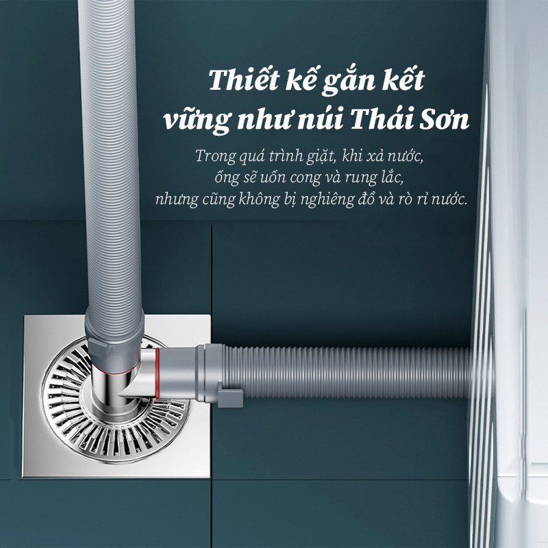 Bộ Đầu Nối Ống Thoát Nước Máy Giặt, Bộ chia ba đường，Ngăn mùi hôi, Chống tràn nước, Chặn côn trùng