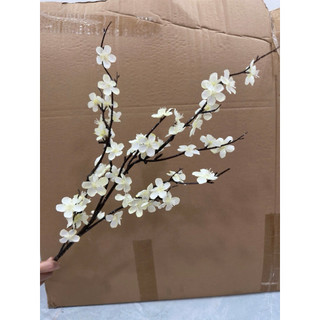 Cành Đào Cổ Lê Mai ,đào cổ thân đốm mốc , Cành Dài 90cm - Hoa Lụa Hạnh Hoan