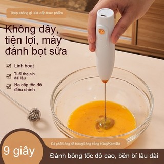Máy đánh sữa điện gia dụng không dây micro, tạo bọt sữa pha cà phê tại nhà, làm latte, đánh trứng cầm tay mini sạc USB