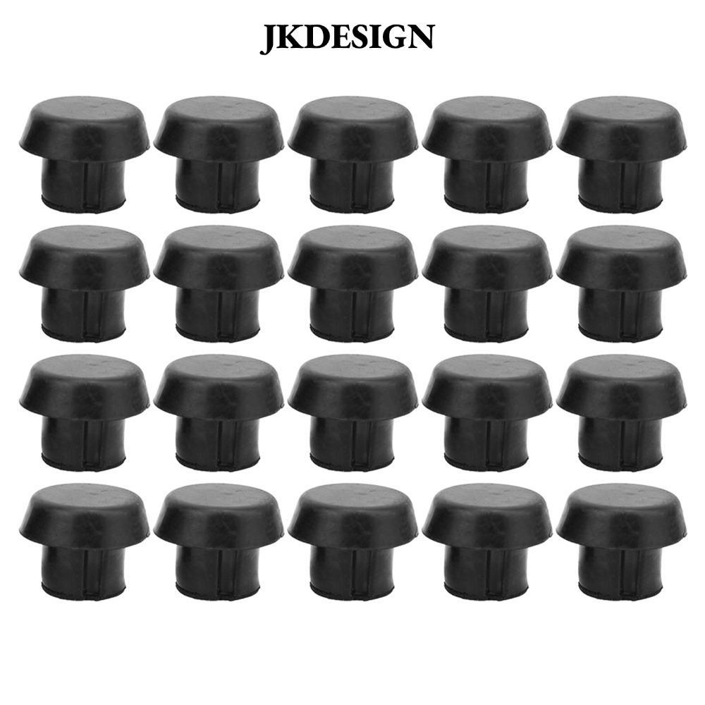 JKDESIGN - Bộ 20 Phích Cắm và Bao Gậy Bi-a Cao Su, Màu Đen, Bảo Vệ Đầu và Cuối Gậy