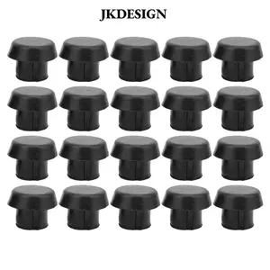 JKDESIGN - Bộ 20 Phích Cắm và Bao Gậy Bi-a Cao Su, Màu Đen, Bảo Vệ Đầu và Cuối Gậy
