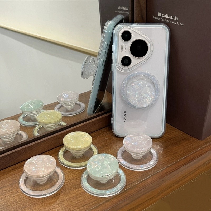 Sang Trọng SeaShell Thu Hút Từ Tính Giá Đỡ Điện Thoại Chân Đế Hình Tròn Đứng Cho Giá Đỡ Điện Thoại Di Động Khỏa Thân