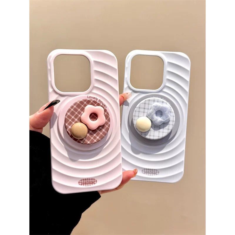 Thích hợp cho Apple / iphone16promax Vỏ từ tính sóng ba chiều đơn giản sáng tạo iphone15pro